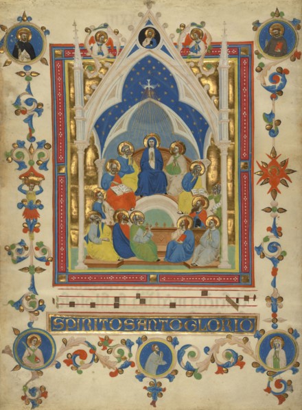 Pentecost; Master of the Dominican Effigies, Italian, active about 1325 - about 1355, Florence, Italy; about 1340; Tempera