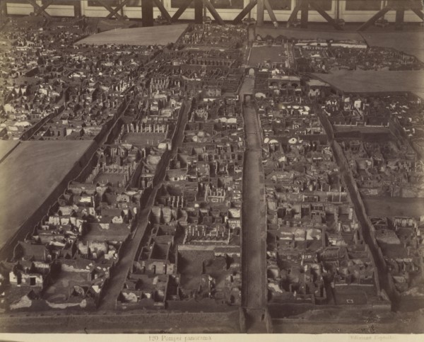 Model of the excavated ruins at Pompeii; Edizioni Esposito, Italian, active 1870s - 1890s, about 1875; Albumen silver print