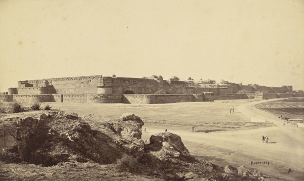 Agra; The Fort from the Southwest; Samuel Bourne, English, 1834 - 1912, Agra, India; about 1866; Albumen silver print