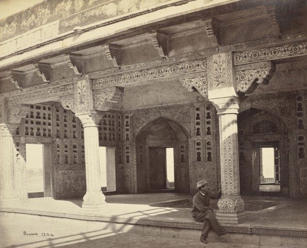 Agra; The Fort, Interior of the Zenana, Showing the Mosaic Work; Samuel Bourne, English, 1834 - 1912, Agra, India; about 1866
