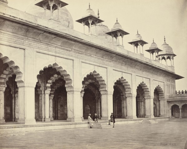 Agra; The Front of the Motee Musjid; Samuel Bourne, English, 1834 - 1912, Agra, India; about 1866; Albumen silver print