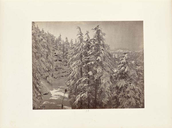 Simla in Winter; View from the South Verandah of Talbot House; Samuel Bourne, English, 1834 - 1912, Simla, India; 1868; Albumen