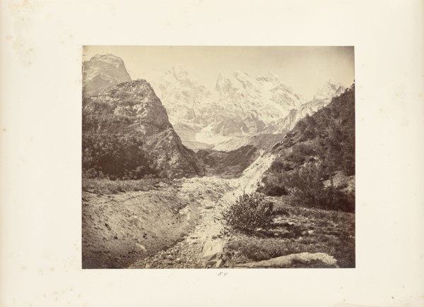 Snowy Peaks near the Gangootri Glacier; Samuel Bourne, English, 1834 - 1912, Uttarakhand, India; about 1866; Albumen silver
