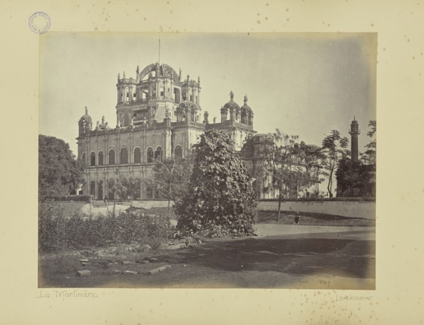Lucknow; La Martiniere sic, from the Garden; Samuel Bourne, English, 1834 - 1912, Lucknow, India, Asia; 1865 - 1866; Albumen