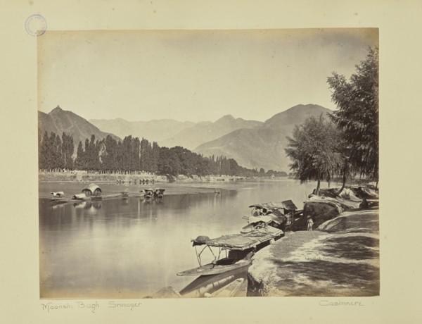 Moonshi Bagh. Srinager. Cashmere; Baker & Burke, British, 1867 - 1872, Srinagar, Kashmir, India, Asia; 1860s - 1870s; Albumen