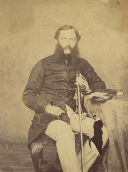 Major Desborough; Felice Beato, 1832 - 1909, India; 1858 - 1860; Salted paper print; 13.3 × 9.9 cm