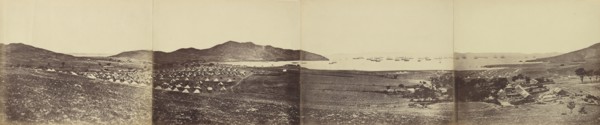 Panorama, Odin Bay; Felice Beato, 1832 - 1909, Henry Hering, 1814 - 1893, China; negative June