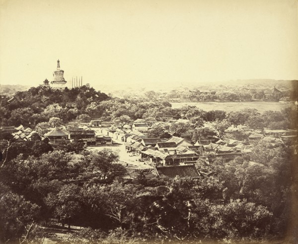 View of the Gardens and Buddhist Temple of Peking, Beijing, China; Felice Beato, 1832 - 1909, Henry Hering, 1814