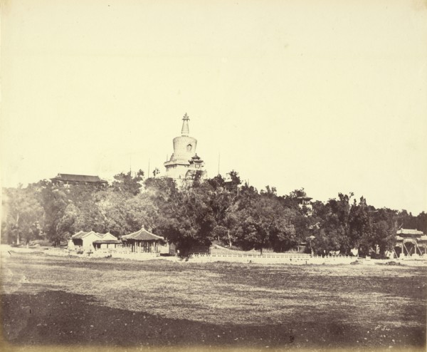 The Great Pagoda in the Imperial Winter Palace, Peking, Beijing, China; Felice Beato, 1832 - 1909, Henry Hering