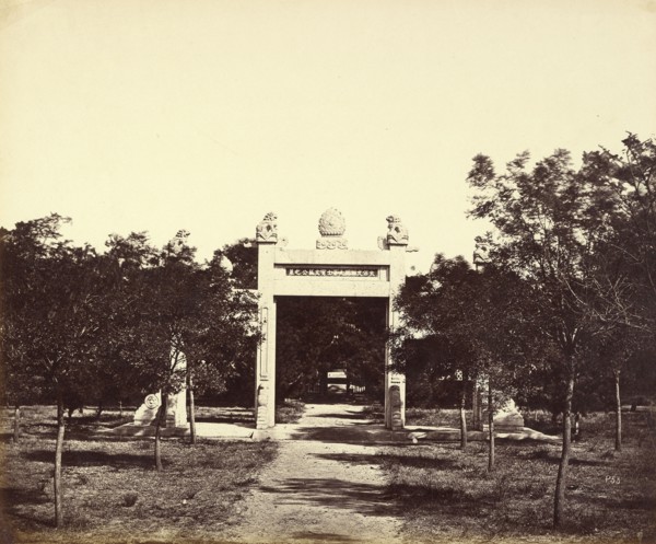 Tomb near Pa-lu-chian, the Scene of the Commencement of the Attack, Beijing, China; Felice Beato, 1832 - 1909, Hering