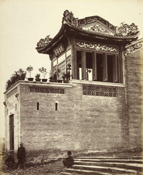 Chinese Merchant's House, Canton, Guangzhou, China; Felice Beato, 1832 - 1909, Henry Hering, 1814 - 1893