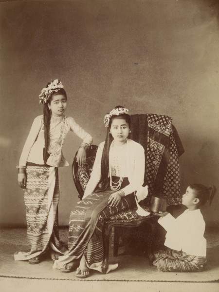 Burmese Princesses; Felice Beato, 1832 - 1909, Burma; 1888 - 1893; Albumen silver print