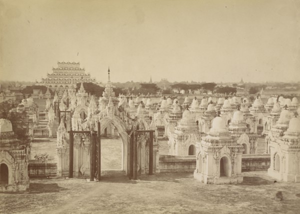 The 450 Pagoda from the Central Pagoda - Mandalay; Felice Beato, 1832 - 1909, Mandalay, Burma; about 1890