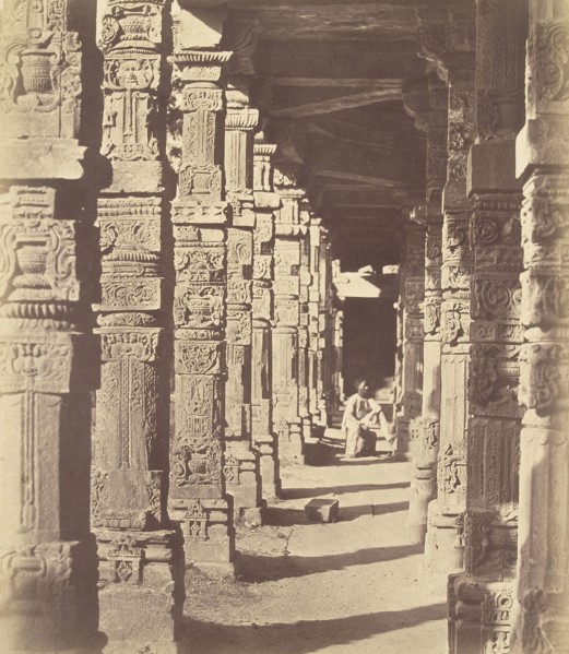 Interior of the Hindoo Temple in Kootub; Charles Moravia, British, about 1821 - 1859, Delhi, India; 1858; Albumen silver print