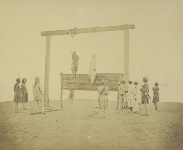 Execution of Rebels, Lucknow; Felice Beato, 1832 - 1909, Lucknow, Uttar Pradesh, India; 1858; Albumen