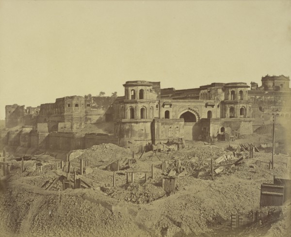 Macchi Bhawan; Felice Beato, 1832 - 1909, Lucknow, Uttar Pradesh, India; March - April 1858; Albumen