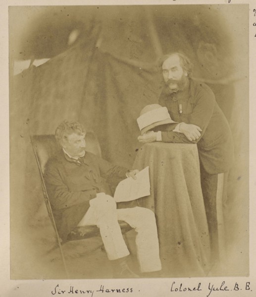 Sir Henry Drury Harness, K.C.B., Colonel Commandant, Royal Engineers and Colonel Robert Abercromby Yule, B.E; Felice Beato