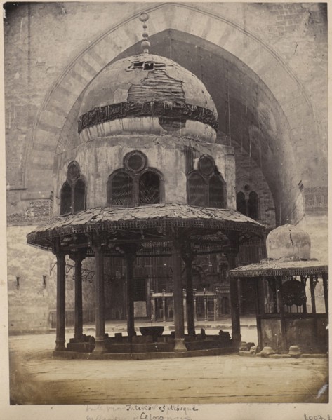 Interior of Mosque, Cairo; Cairo, Egypt; about 1881; Albumen silver print