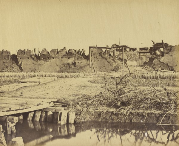 Exterior of the North Fort showing the English entrance August 21st 1860; Felice Beato, 1832 - 1909
