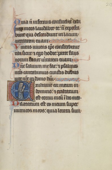 Initial E: A Woman in Prayer; Bute Master, Franco-Flemish, active about 1260 - 1290, Northeastern, illuminated, France