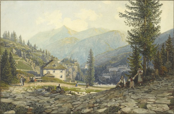 View of the Residence of Archduke Johann in Gastein Hot Springs; Thomas Ender, Austrian, 1793 - 1875, Austria; about 1829