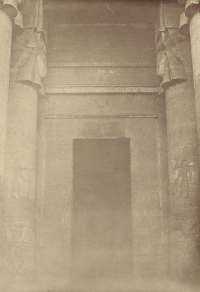 The Inner Entrance of the Temple of Denderah; Théodule Devéria, French, 1831 - 1871, France; 1865; Albumen silver print