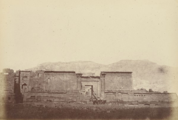 View of the Palace of Medinet Habu; Théodule Devéria, French, 1831 - 1871, France; 1865; Albumen silver print