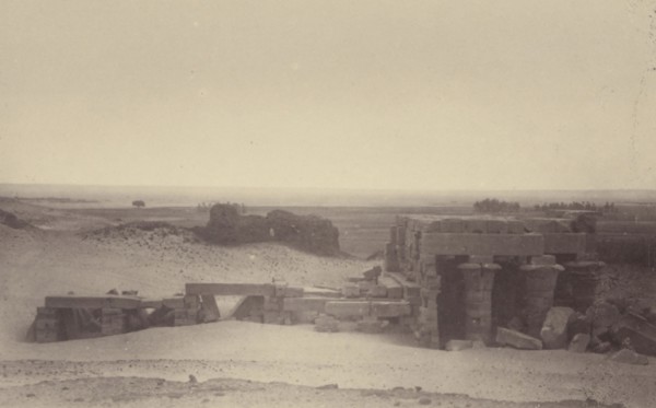 Close View of the Temple of Ombos; Théodule Devéria, French, 1831 - 1871, France; 1865; Albumen silver print