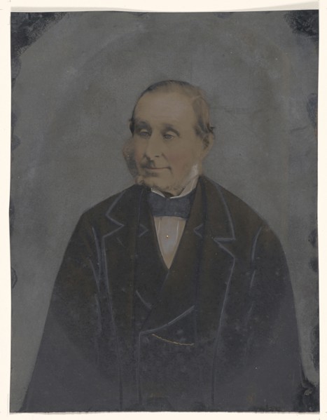 Portrait of bearded man; United States; 1860s - 1880s; Hand-colored tintype; Sheet: 21.7 × 16.8 cm, 8 9,16 × 6 5,8 in