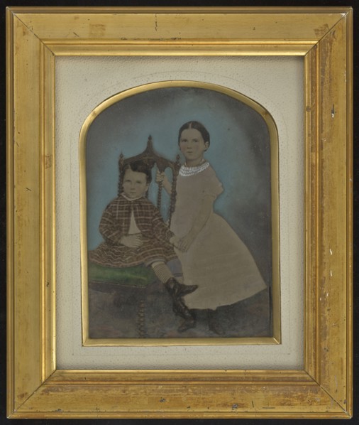 Portrait of John and Julia Smith; Barre, Massachusetts, United States; about 1863; Hand-colored tintype; 20 x 14.5 cm