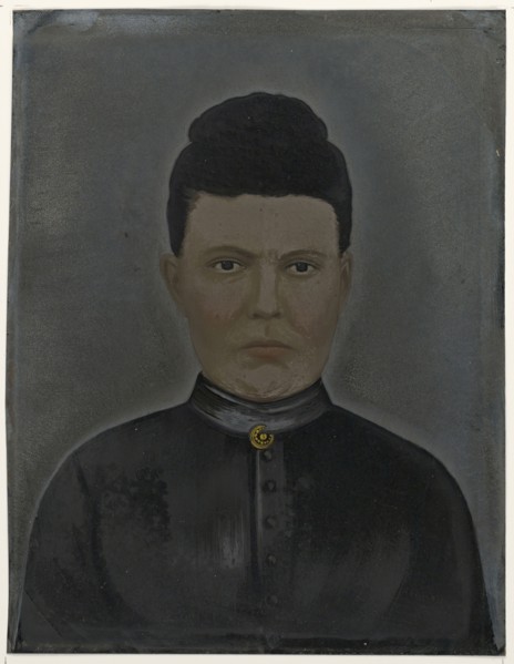 Portrait of woman; United States; 1860s - 1880s; Hand-colored tintype; Sheet: 22.8 × 17.7 cm, 9 × 6 15,16 in