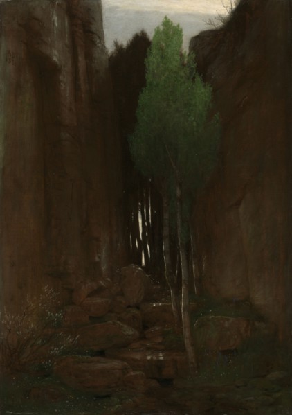 Spring in a Narrow Gorge, Quell in einer Felsschlucht, Arnold Böcklin, German, born Switzerland, 1827 - 1901, Italy; 1881