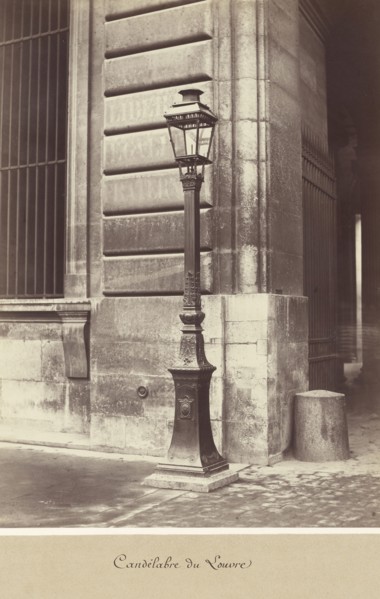 Candélabre du Louvre; Charles Marville, French, 1813 - 1879, France; about 1877; Albumen silver print