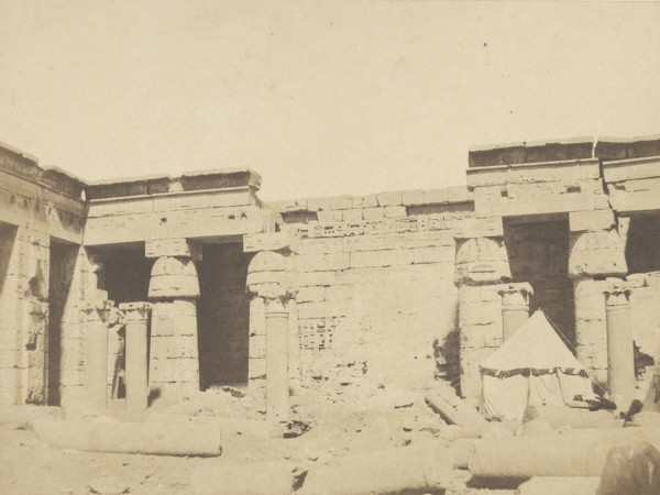 Médinet Habu, Secound Court; John Beasly Greene, American, born France, 1832 - 1856, negative: Egypt; 1854 - 1855; Salted paper
