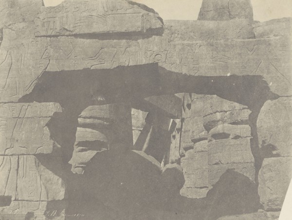 Salle Hypostyle, Entrée du Sud; John Beasly Greene, American, born France, 1832 - 1856, negative: Egypt; 1854; Salted paper
