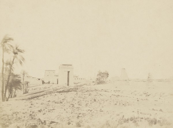Temple and Palms, View of the Ruins, Karnak; John Beasly Greene, American, born France, 1832 - 1856, negative: Egypt; 1854