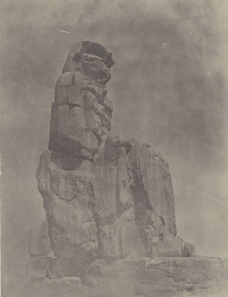 The Colossus of Memnon; John Beasly Greene, American, born France, 1832 - 1856, print: probably France; 1854; Salted paper