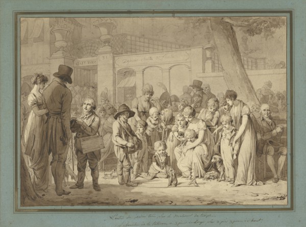 Compositional drawing for Entrance to the Jardin Turc; Louis-Léopold Boilly, French, 1761 - 1845, France; about 1810 - 1812