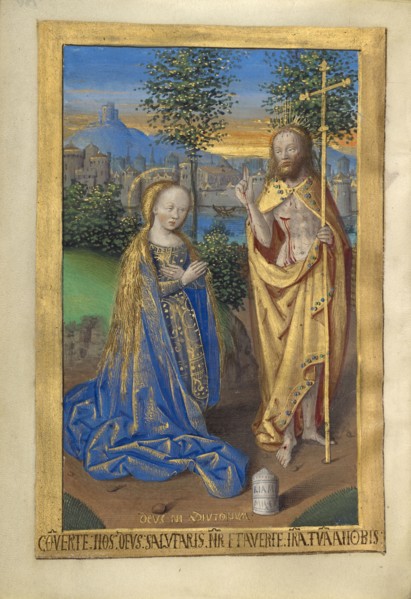 Noli me tangere; Master of the Chronique scandaleuse, French, active about 1493 - 1510, Paris, France; about 1500; Tempera