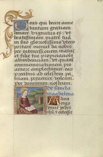 Saint Mary Magdalene; Master of Jacques de Besançon, French, active about 1480 - 1500, Paris, France; about 1500; Tempera