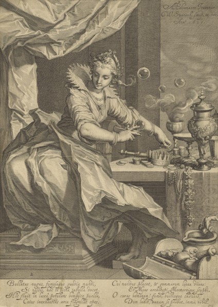 Vanitas; Willem Isaacsz van Swanenburg, Dutch, 1580 - 1612, After Abraham Bloemaert, Dutch, 1564 - 1651, Netherlands; 1611
