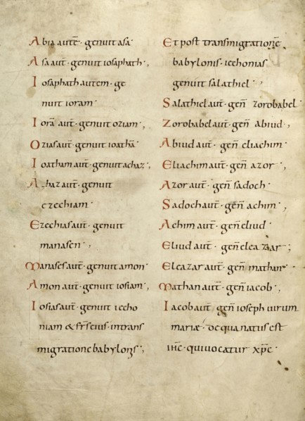 Text Page; Lorsch, Germany; about 826 - 838; Tempera colors on parchment; Leaf: Leaf: 31.6 x 24 cm, 12 7,16 x 9 7,16 in
