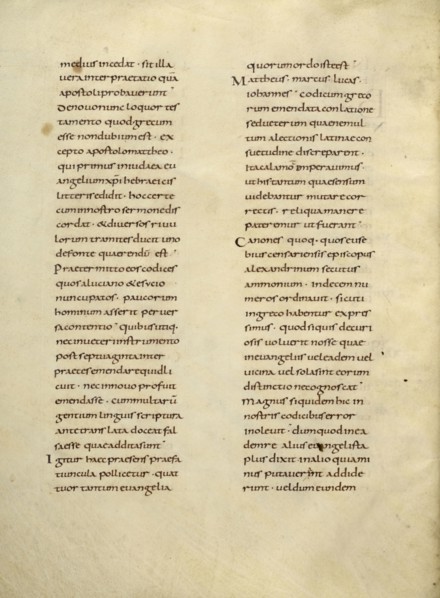 Text Page; Lorsch, Germany; about 826 - 838; Tempera colors on parchment; Leaf: Leaf: 31.6 x 24 cm, 12 7,16 x 9 7,16 in