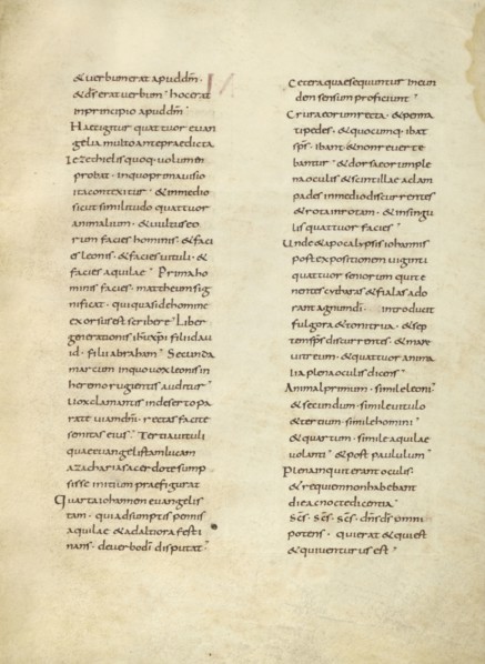 Text Page; Lorsch, Germany; about 826 - 838; Tempera colors on parchment; Leaf: Leaf: 31.6 x 24 cm, 12 7,16 x 9 7,16 in