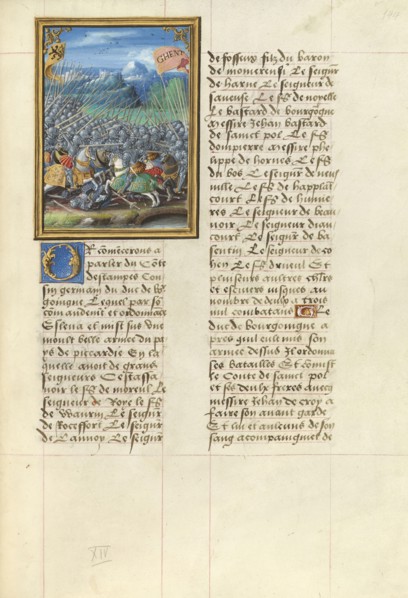 The Battle at the Bridge over the River Scheld; Master of the Getty Lalaing, Flemish, active about 1530, Belgium; about 1530