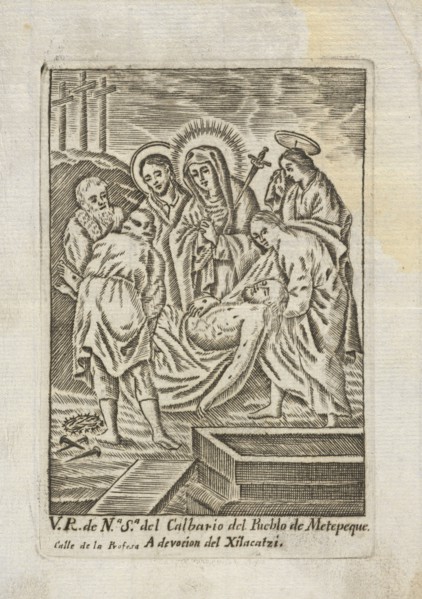 Nuestra Señora del Calbario, Collection of Mexican religious engravings, Our Lady of Calvary