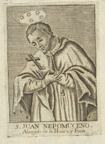S. Juan Nepomuceno, Collection of Mexican religious engravings, 1767, St. John Nepomucene