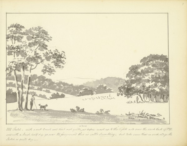 IIII Sketch - with a wet brush and tint, A few hints concerning landscape sketches, ca. 1810, Humphry Repton architecture