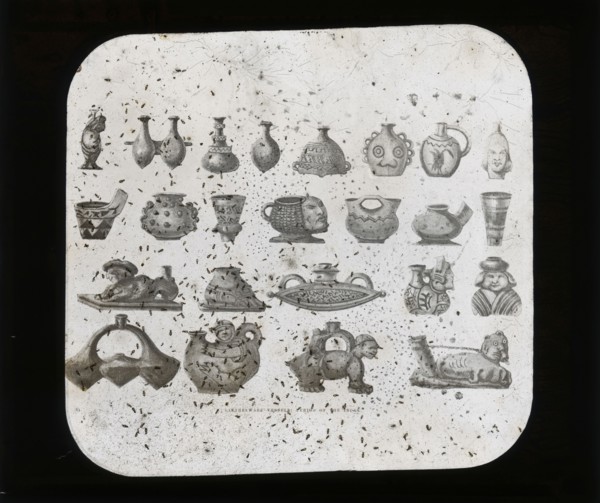 Earthenware vessels: period of the Incas, Augustus and Alice Dixon Le Plongeon papers, 1763-1937, bulk 1860-1910, Le Plongeon