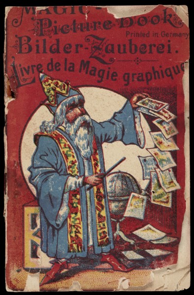 Anamorphic pictures and reflective cone viewer from the Nekes collection, Magic picture book, Print, 1800-1899, Printed in